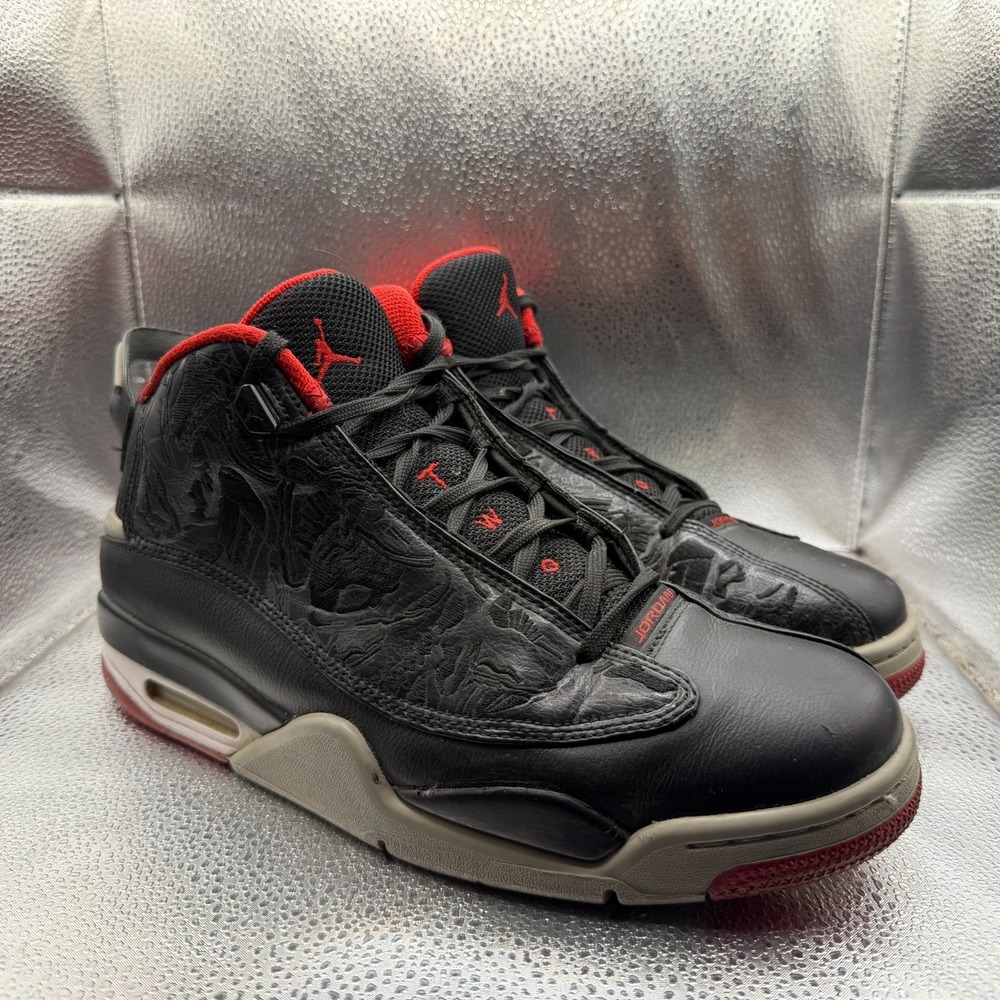 Size 10 Air Jordan Dub Zero Black/Gym‎ Red-Wolf Gray Mens Shoes 311046-013